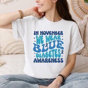 November We Wear Blue Diabetes Shirt, Diabetes Awareness T-Shirt